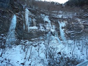 2018年の中津峡・出合「氷の滝」