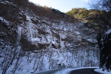 2018年の中津峡・出合「氷の滝」