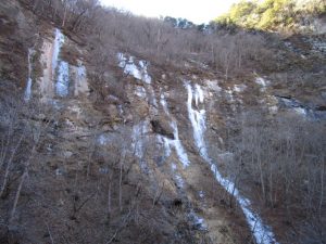2019年の中津峡・出合「氷の滝」