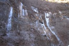 2019年の中津峡・出合「氷の滝」